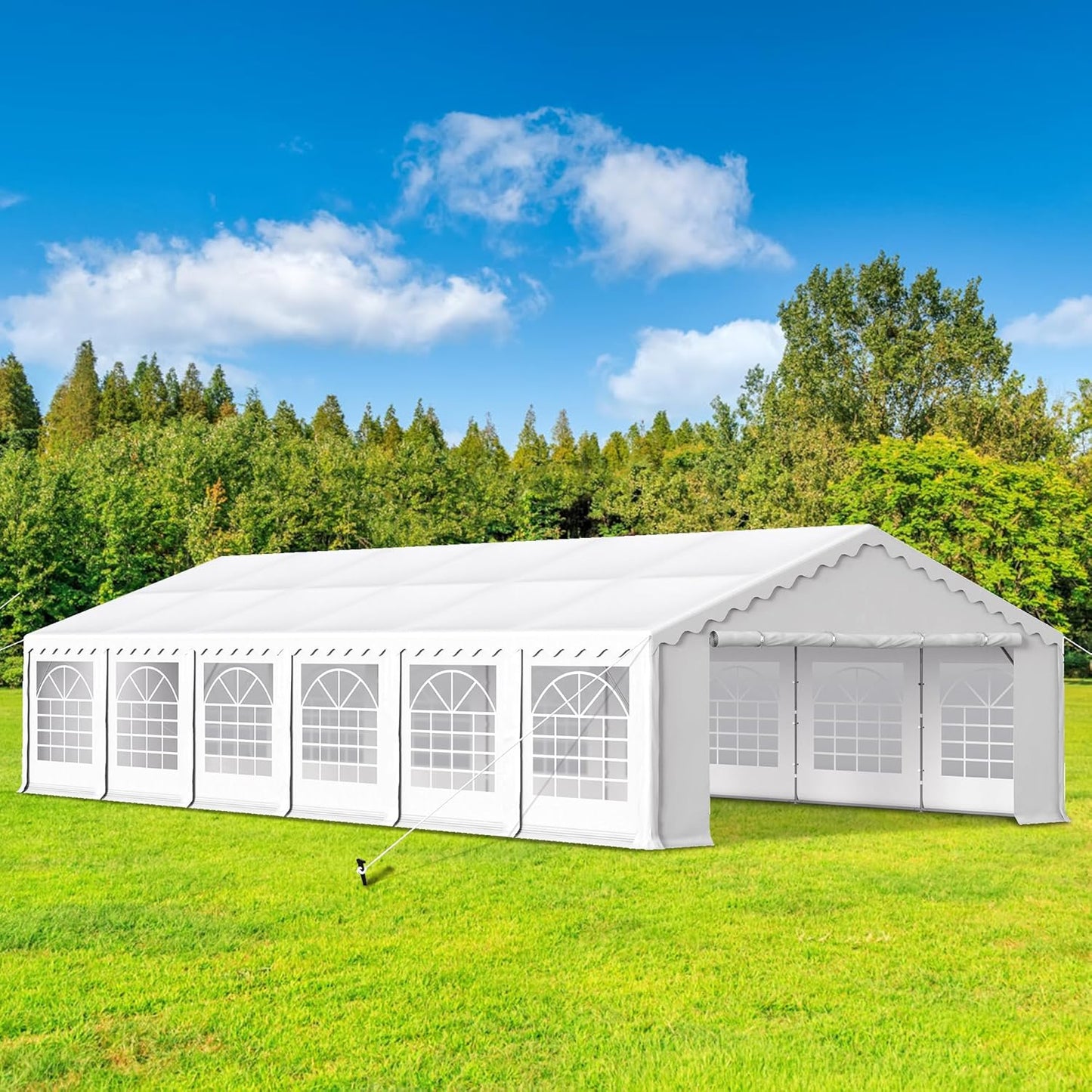 HERA'S PALACE 20'x 40' Outdoor Tents for Parties Large Canopy Tent with 14 Removable Sidewalls Heavy Duty Party Tent for Graduation Wedding and Birthday (White)