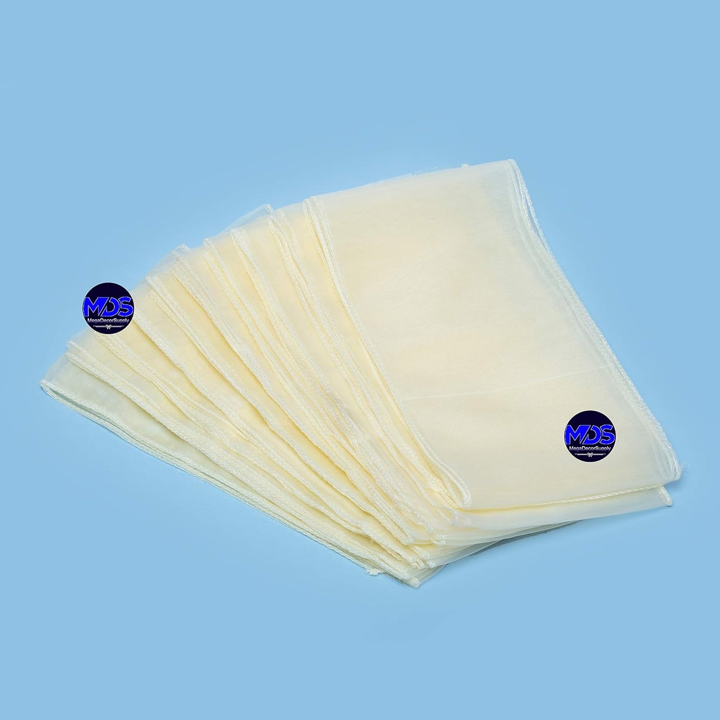 MDS Pack of 150 PCS Organza Chair Sashes Wider Dining Chair Bows Ribbon Tie Back for Wedding Party Birthday Bridal Shower Reception Event Banquet Home Chair Cover Decoration - Ivory