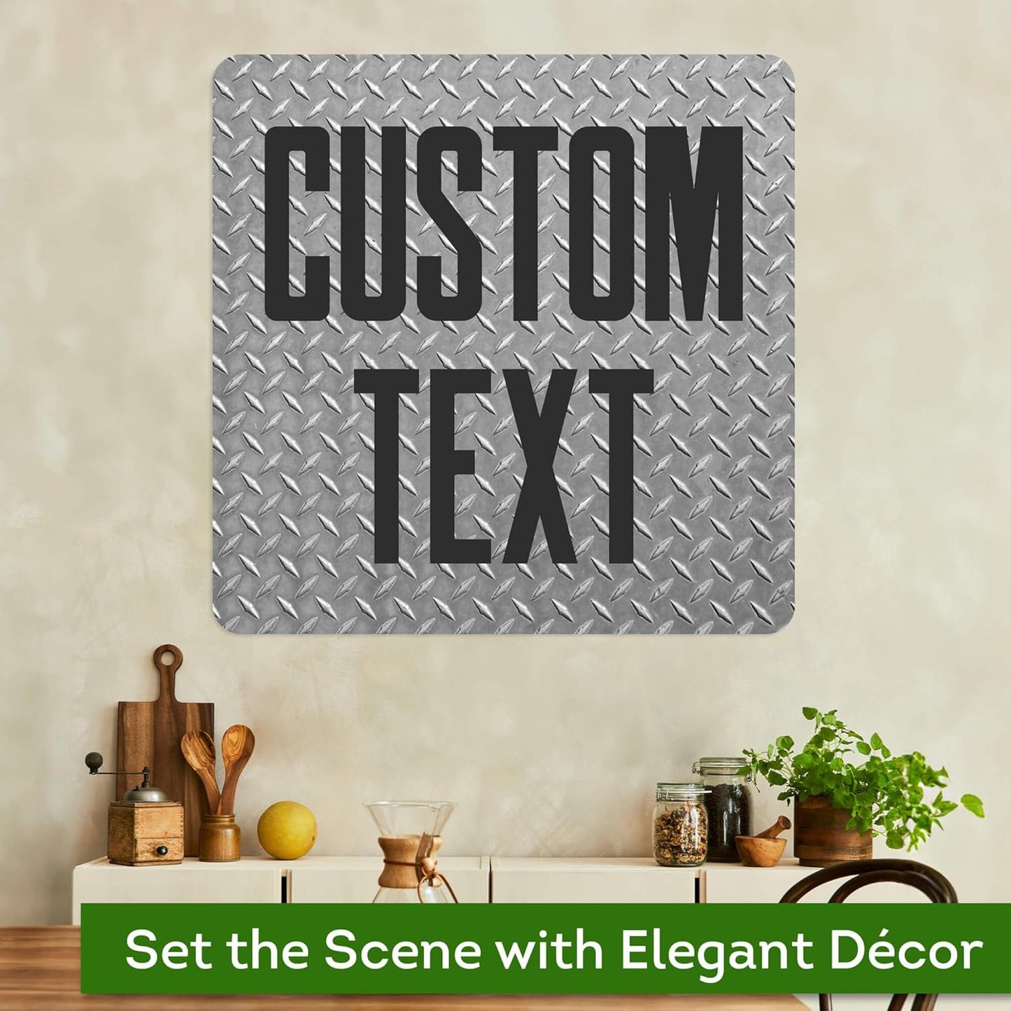 Custom Sign, Custom Street Sign, 11 Font Colors, 13 Font Styles, 4 Hole Options, 22 Sizes, 30x30 Inches, Rust Free DiBound, Fade Resistant, Made in USA by My Sign Center (Diamond Metal)