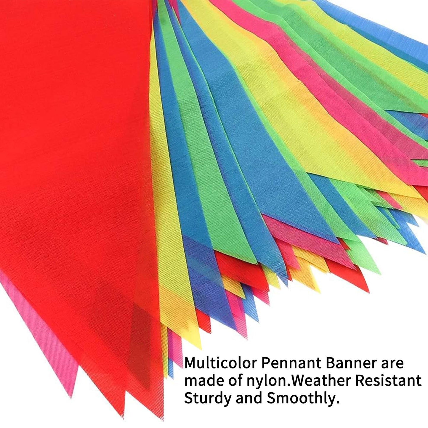 RUBFAC 1020ft 720pcs Colorful Pennant Banner Flags