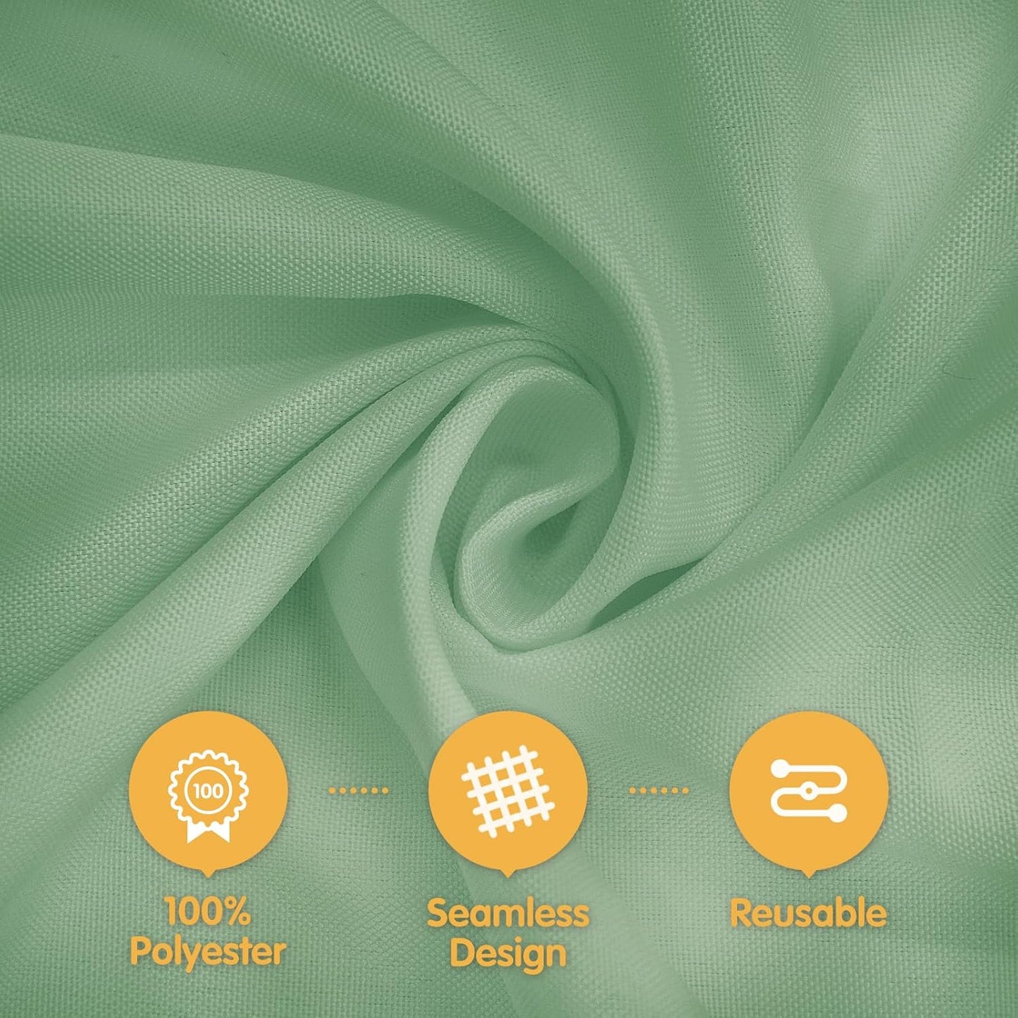 BRILLMAX 4 Pack Sage Green Round Tablecloths 108 Inch - Circle Bulk Linen Polyester Fabric Washable Table Cloth Cover for Wedding Reception Banquet Birthday Party Buffet Restaurant