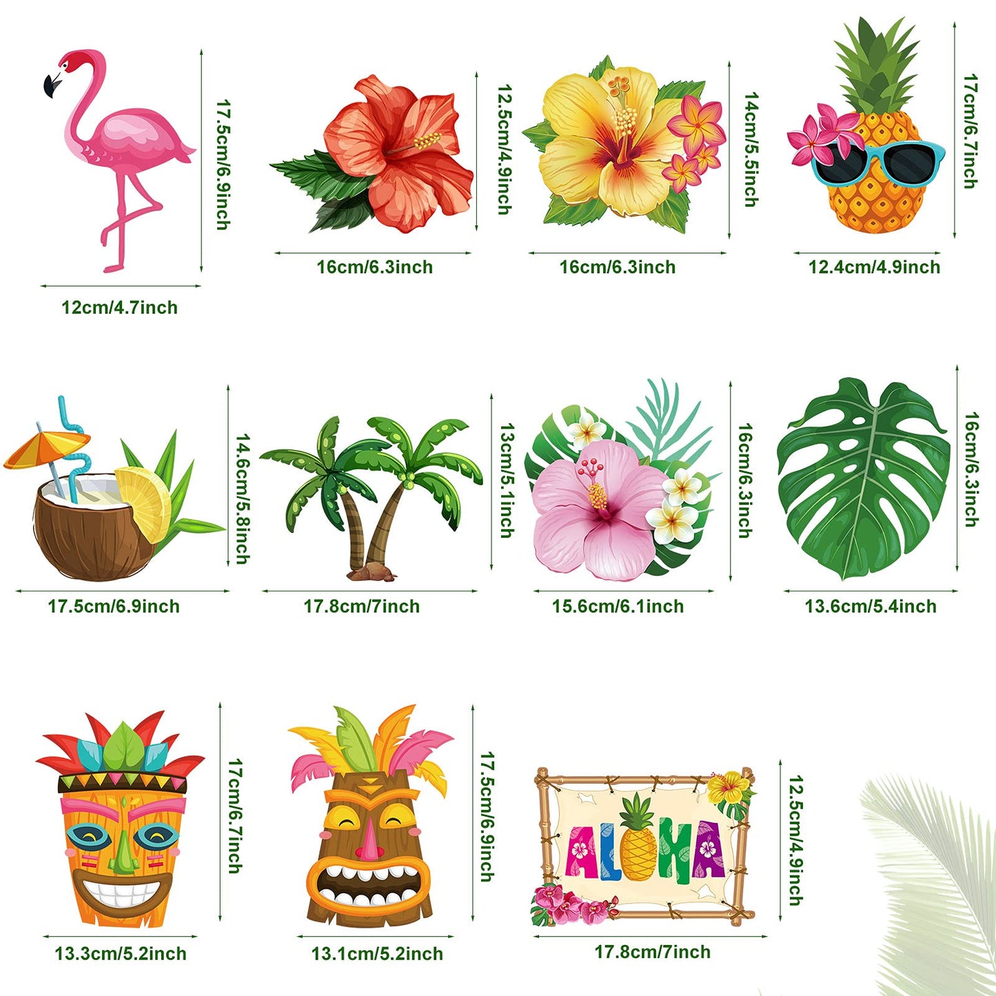 Outus 30 Pcs Hawaiian Luau Party Hanging Swirls Tropical Decor,Summer