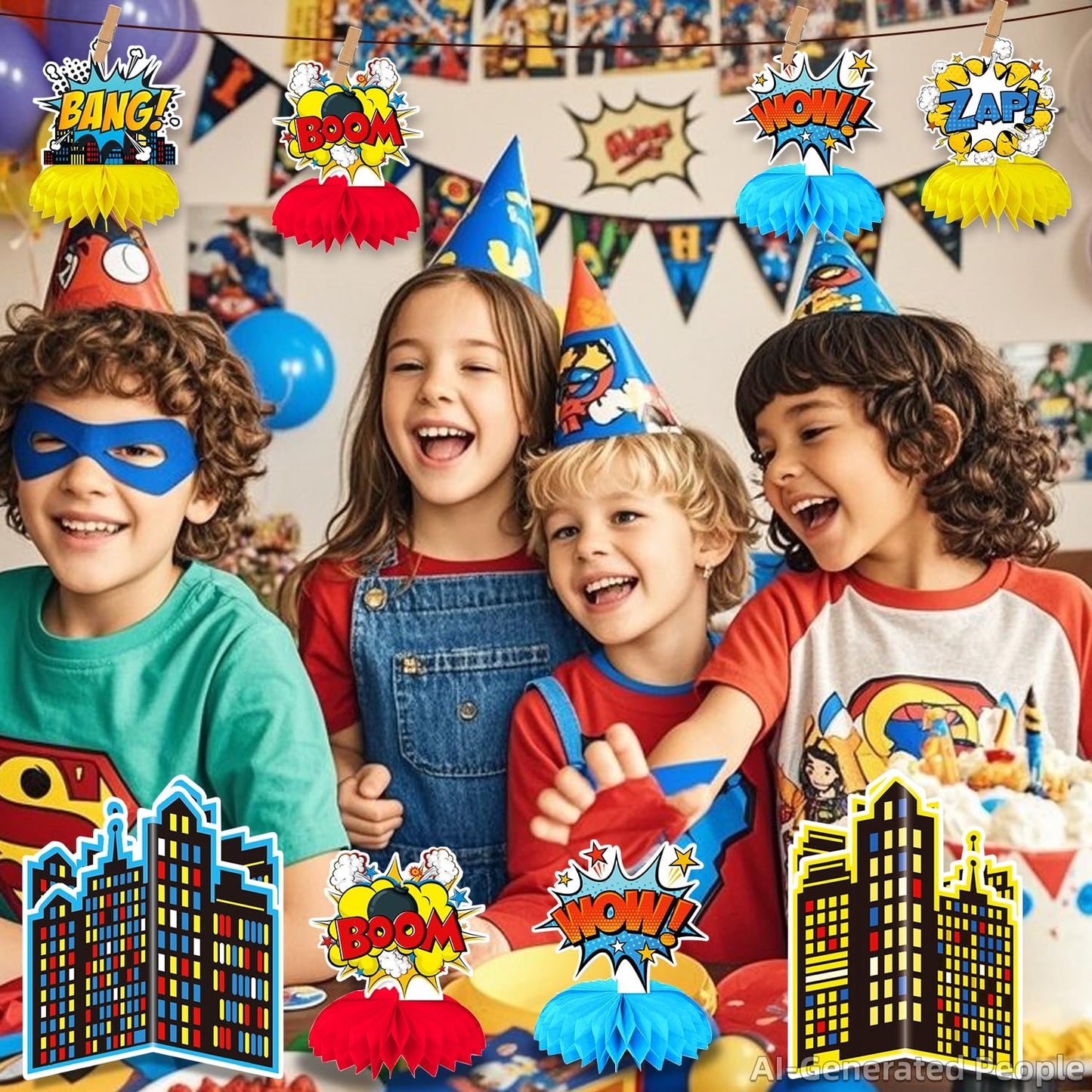 Oiuyamn 10 Pcs Hero Party Decoration