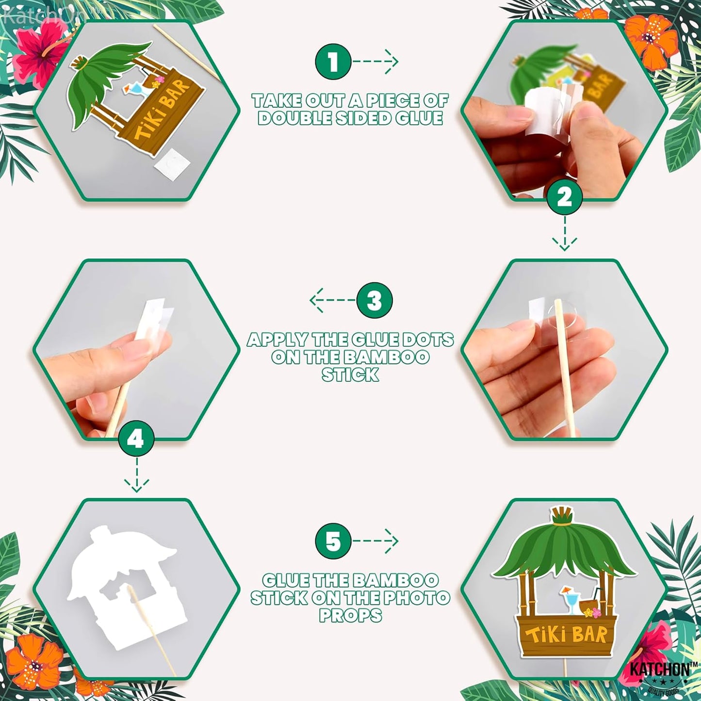 KatchOn, Hawaiian Luau Photo Booth Props - Pack of 22 | Luau Party Decorations | Hawaiian Photo Booth Props for Hawaiian Themed Party Decorations | Luau Photo Props for Hawaiian Party Decorations