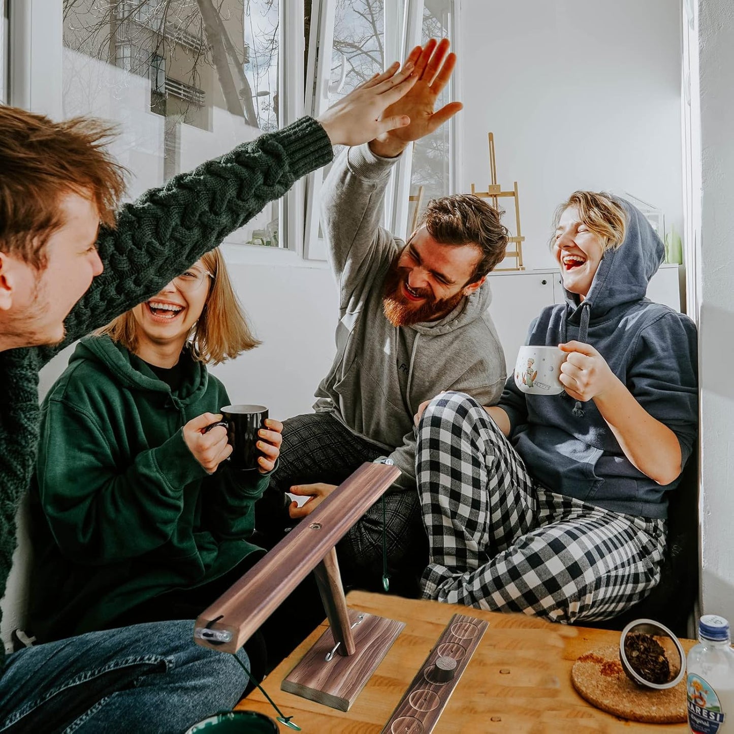 Ring Toss Game for Kids and Adults, Large Base Hook and Ring Game, Family-Friendly Indoor Holiday Fun or Outdoor Patio Games, Halloween Games