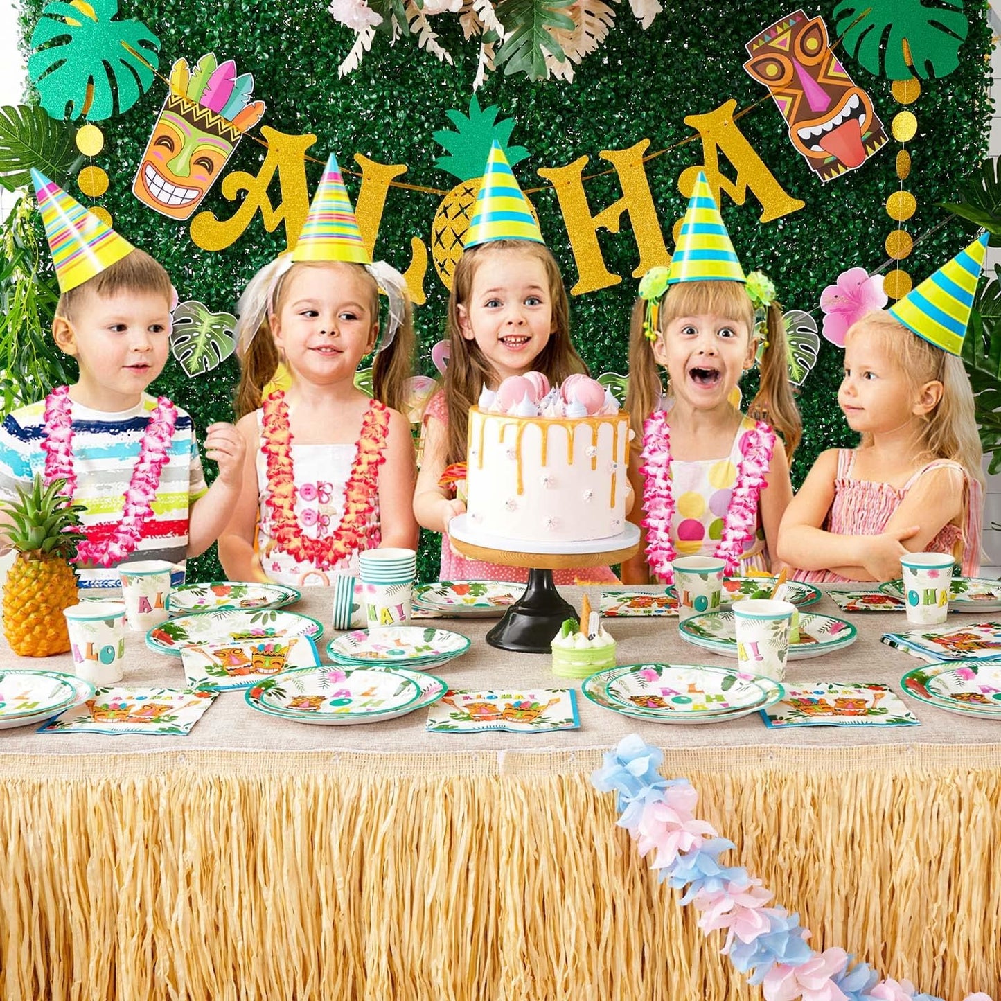 WERNNSAI 50 PCS Hawaiian Paper Napkins for Tropical Party Decorations
