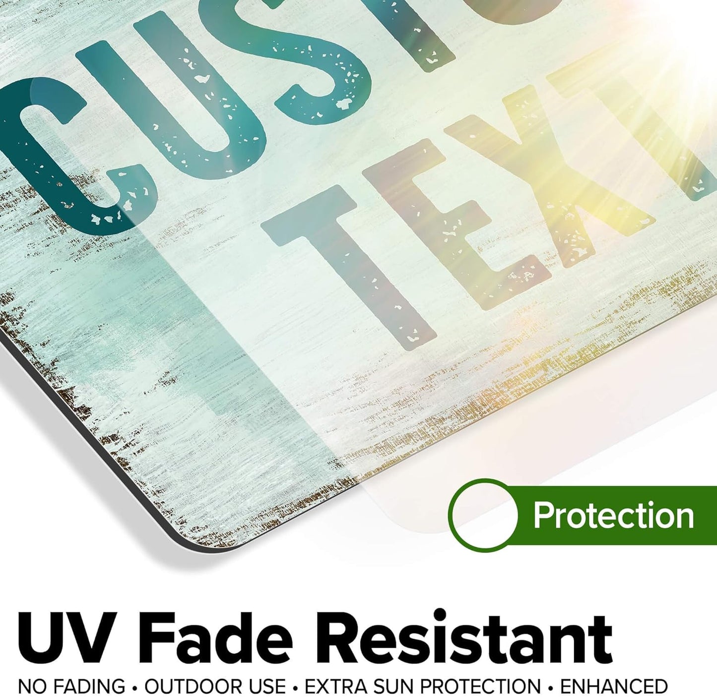 Custom Sign, Custom Street Sign, 11 Font Colors, 13 Font Styles, 4 Hole Options, 22 Sizes, 7x10 Inches, Rust Free DiBound, Fade Resistant, Made in USA by My Sign Center (Shabby Chic)