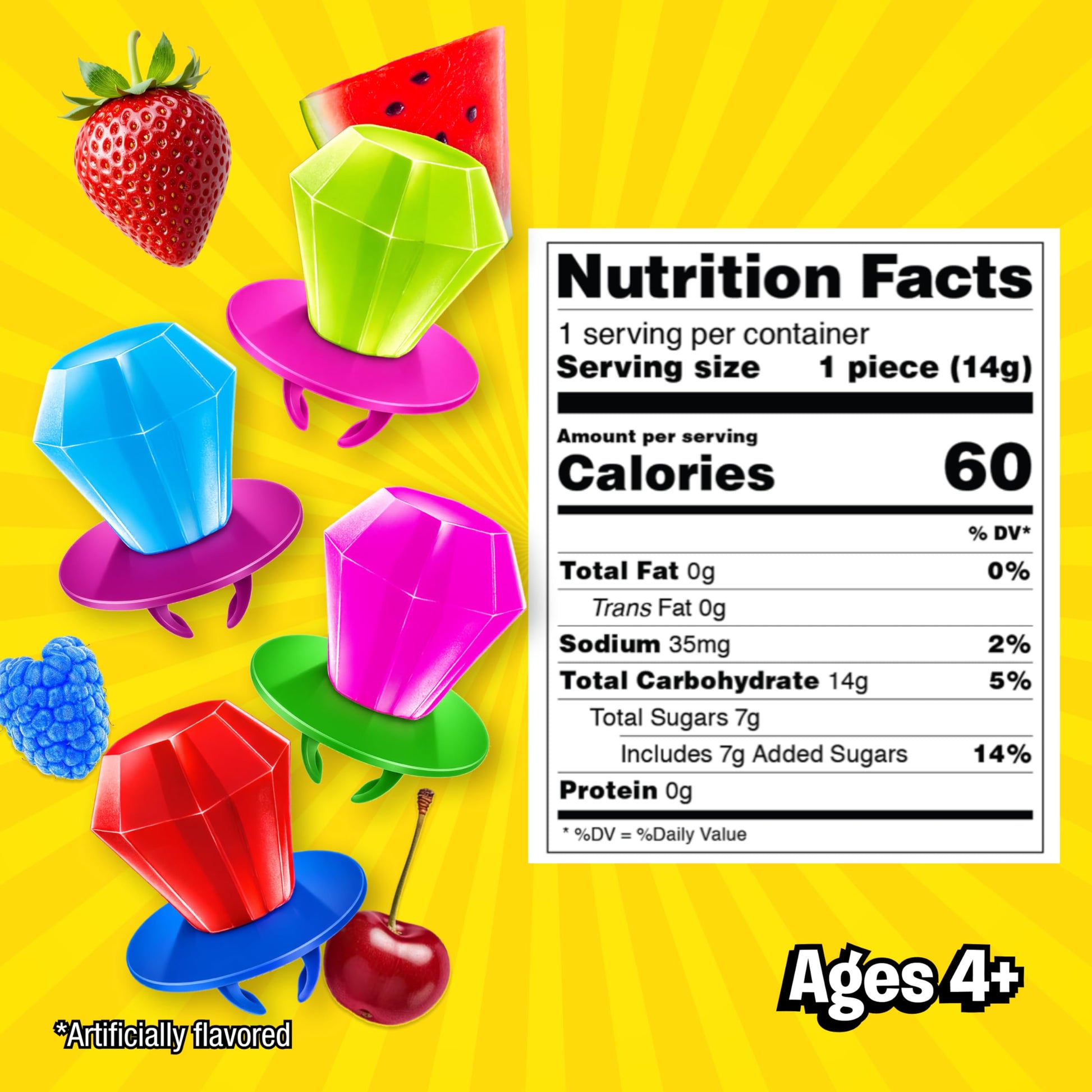 Ring Pop Lollipops - Bulk Candy Individually Wrapped Suckers Variety