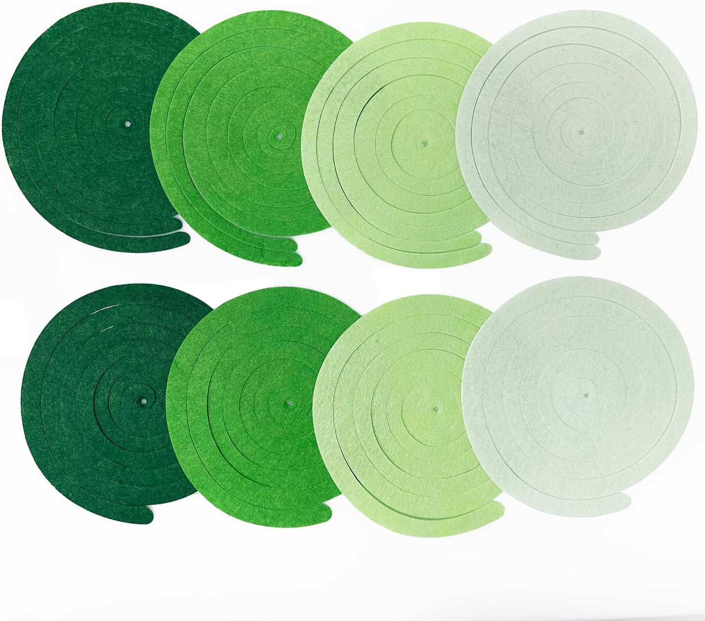 36Pcs Green Hanging Swirl Decorations Ombre Green Felt Swirl Streamer Spiral Ceiling Garland for Spring Summer Birthday Wedding Baby Shower Graduation Christmas St Patrick's day Holiday Party Supplies
