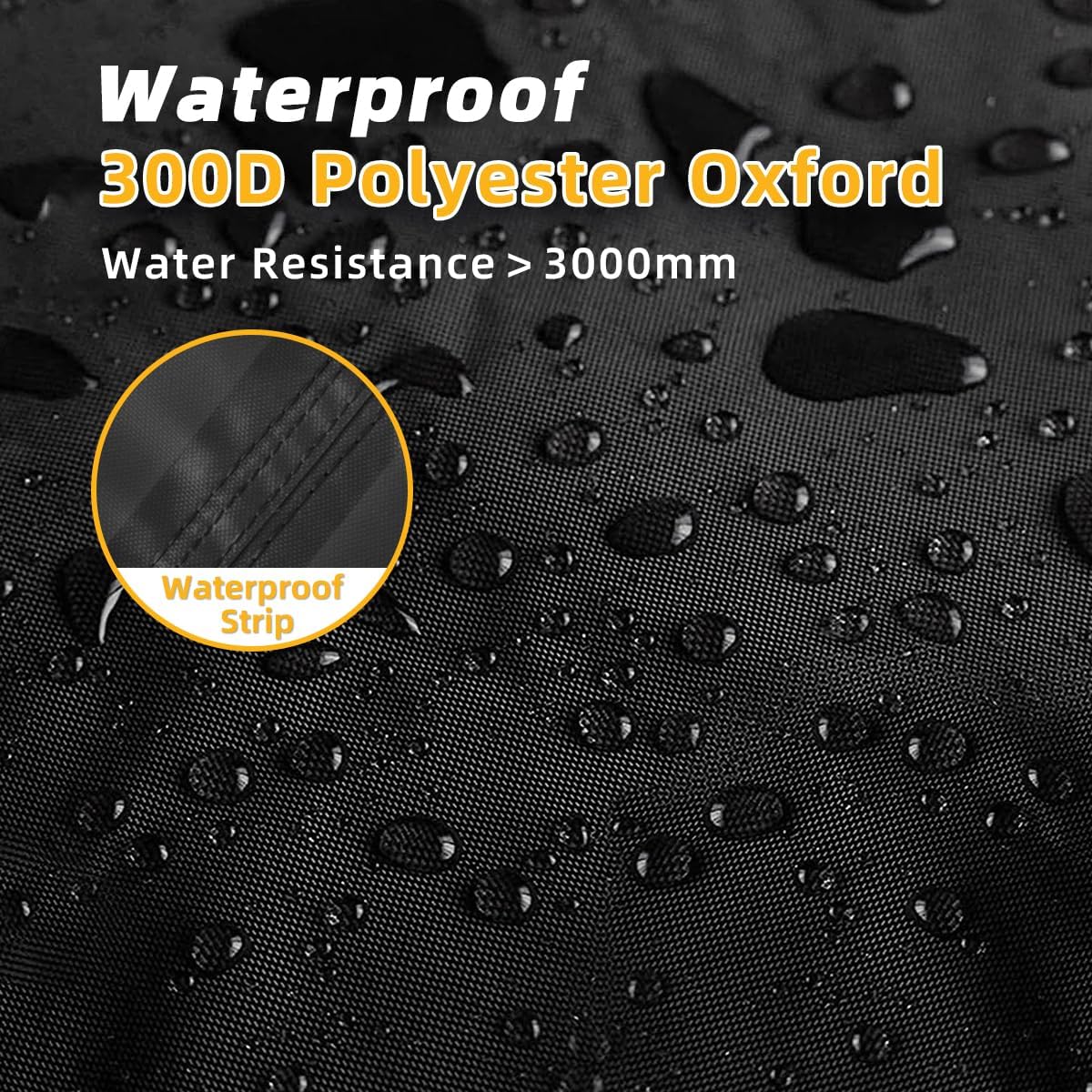 Outdoor Egg Chair Cover Waterproof with Zipper, UV Resistant & Windproof All-Weather Hanging Egg Chair Cover, Fade and Tear Resistant Hanging Chair Covers, 91" x 80", Black