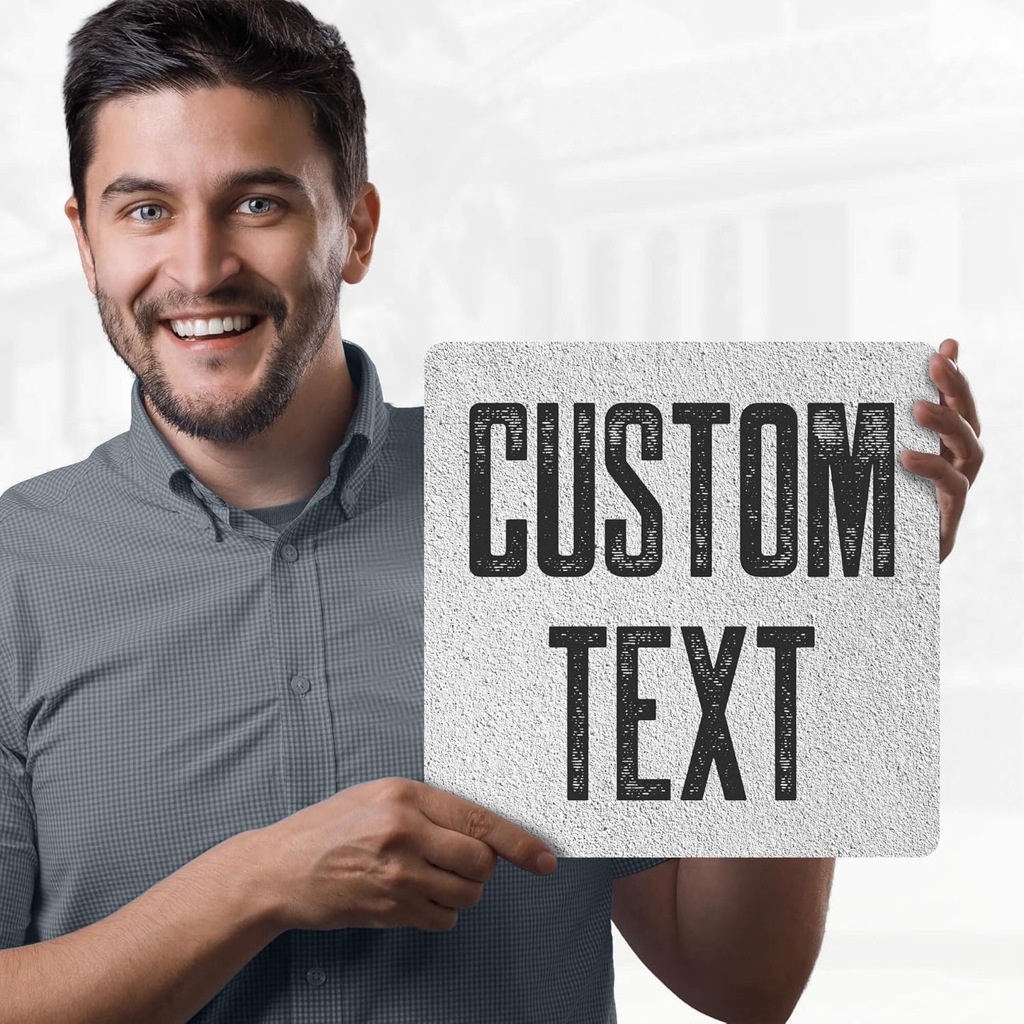 Custom Sign, Custom Street Sign, 11 Font Colors, 13 Font Styles, 4 Hole Options, 22 Sizes, 12x12 Inches, Rust Free DiBound, Fade Resistant, Made in USA by My Sign Center (Concrete)