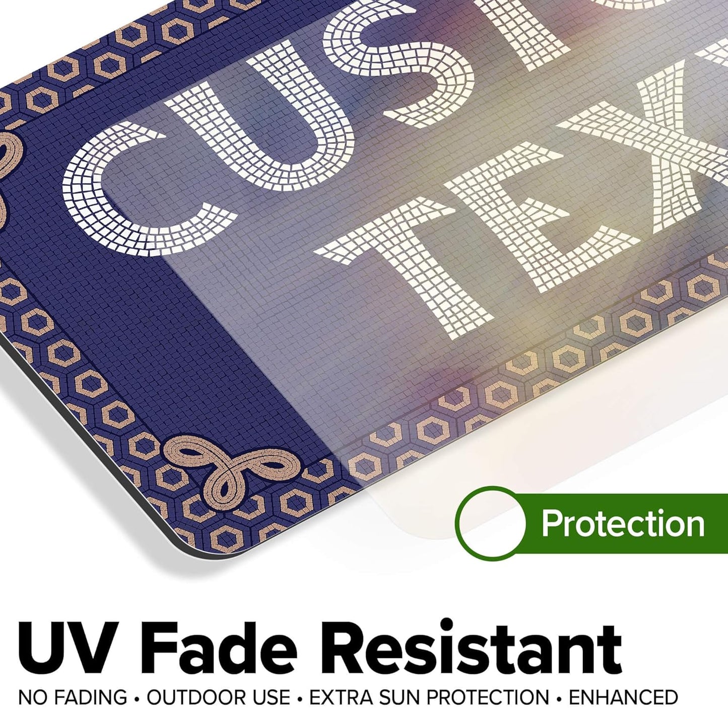 Custom Sign, Custom Street Sign, 11 Font Colors, 13 Font Styles, 4 Hole Options, 22 Sizes, 6x12 Inches, Rust Free DiBound, Fade Resistant, Made in USA by My Sign Center (Fauxsaic 1)