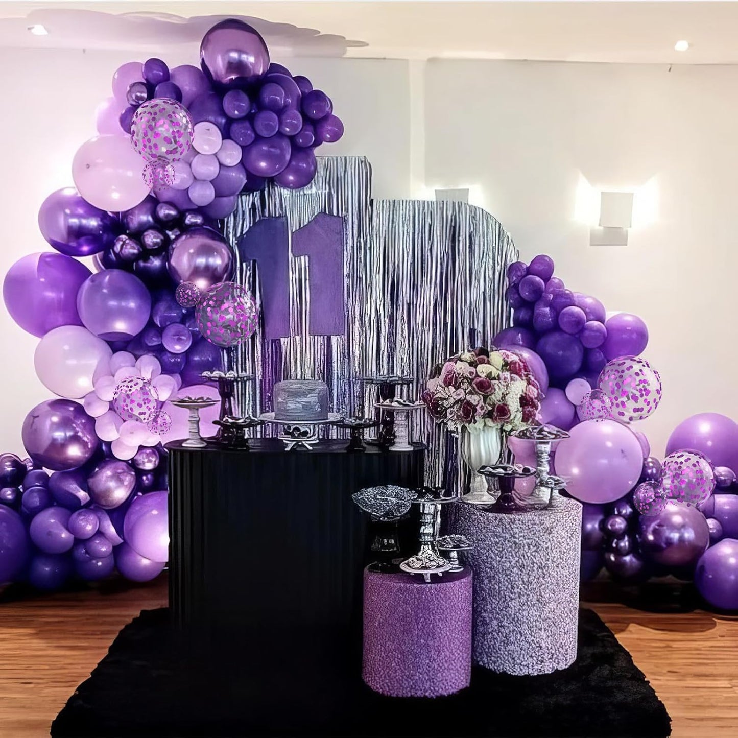 Purple Balloons, Lavender Purple Balloons Pearl Light Purple Party Balloons Metallic Purple Confetti Balloons Matte Pale Purple Latex Balloons for Kids Girls Birthday Wedding Baby Shower Graduation