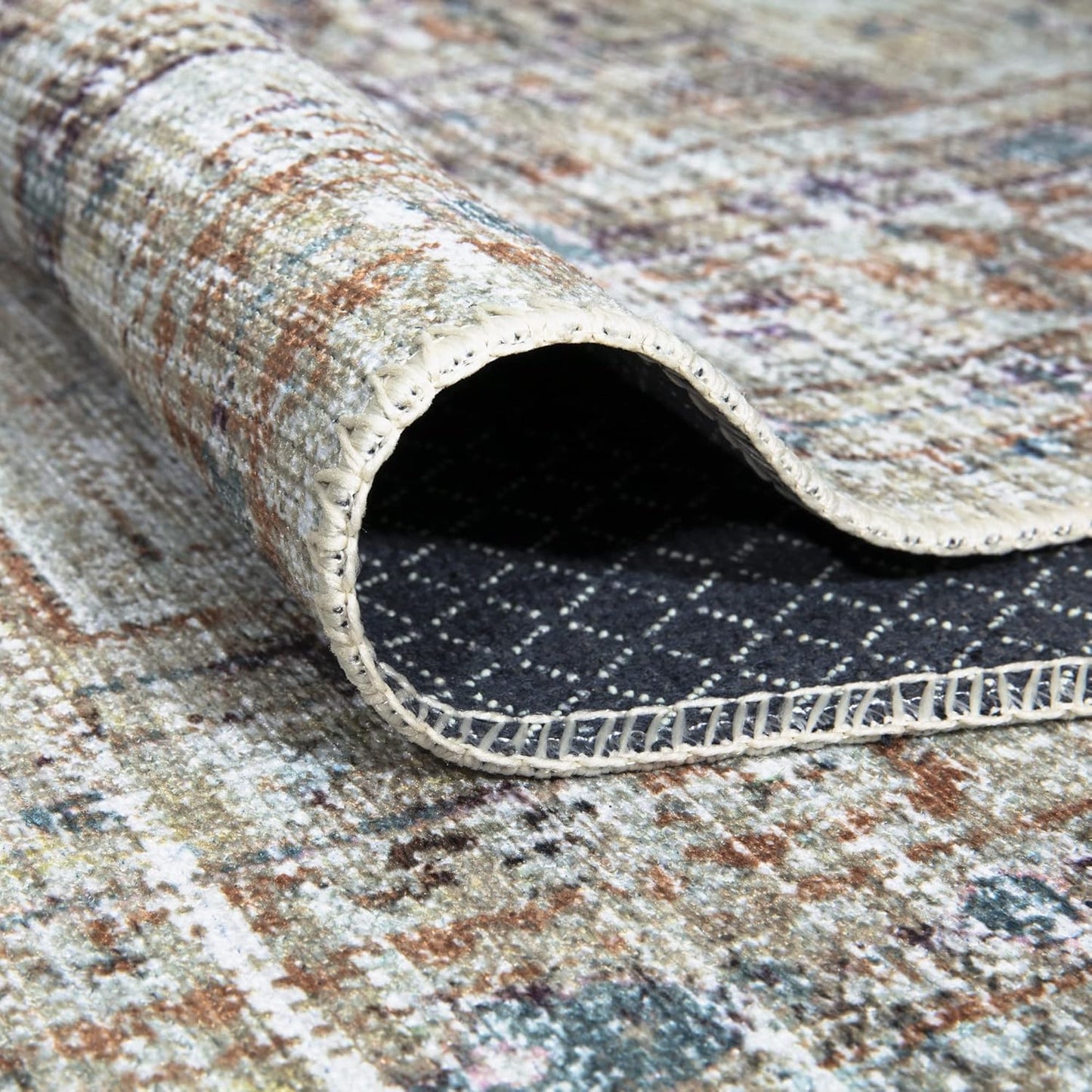 Bloom Rugs Washable Non-Slip 9' x 12' Rug - Peach/Beige Traditional Area Rug for Living Room, Bedroom, Dining Room, and Kitchen - Exact Size: 9' x 12'