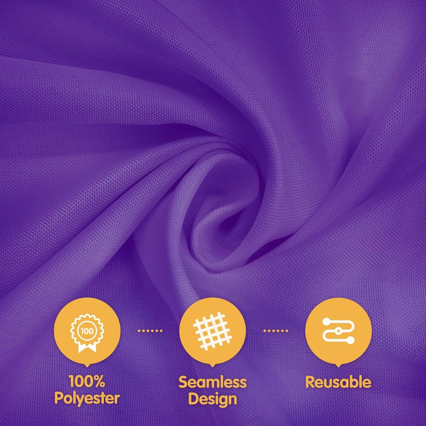 BRILLMAX 6 Pack Purple Tablecloths for 6 Foot Rectangle Tables 90 x 132 Inch - 6ft Rectangular Bulk Linen Polyester Fabric Washable Cloth Cover for Wedding Reception Banquet Birthday Party