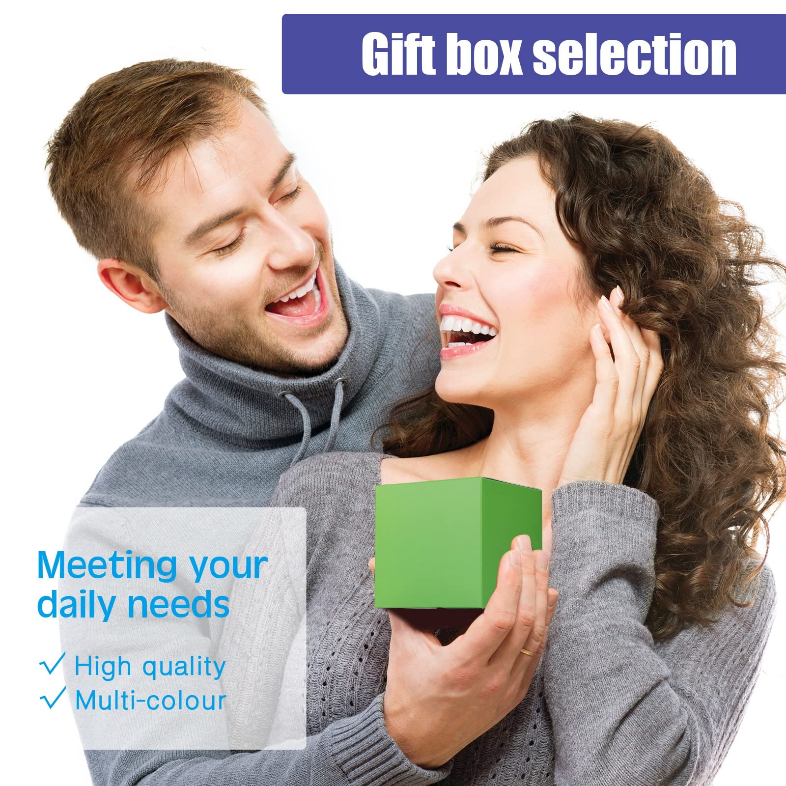 Zhehao 48 Pack Small Gift Boxes Bulk 4 x 4 x 4 Inch Colorful Kraft Paper Cube Boxes Holiday Easy