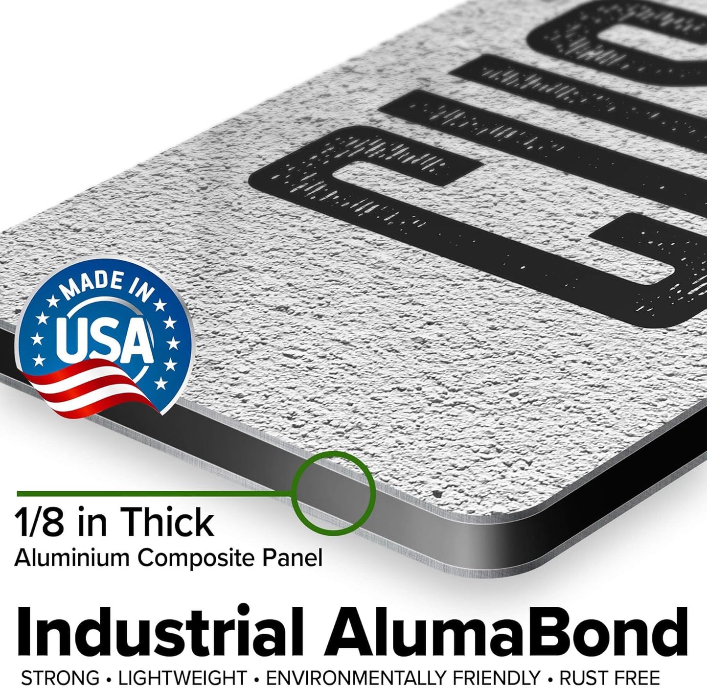 Custom Sign, Custom Street Sign, 11 Font Colors, 13 Font Styles, 4 Hole Options, 22 Sizes, 6x24 Inches, Rust Free DiBound, Fade Resistant, Made in USA by My Sign Center (Concrete)