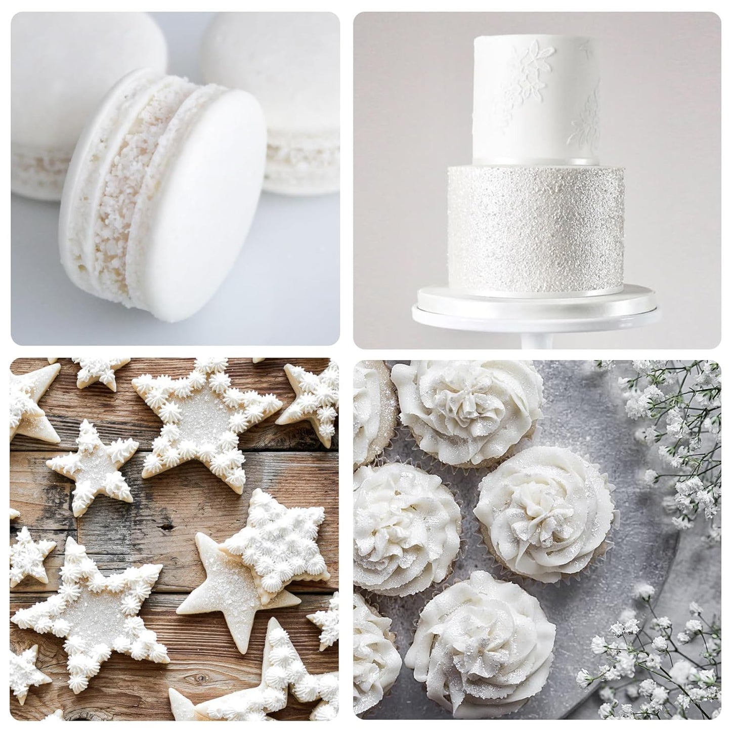 Edible Glitter - 30g / 1oz Luster Dust Edible Glimmer Powder for Sparkling Drinks, Foods, Wine, Cake - Food Grade Shimmer Dust Powder for Baking, Beverage, Cookies Decoration