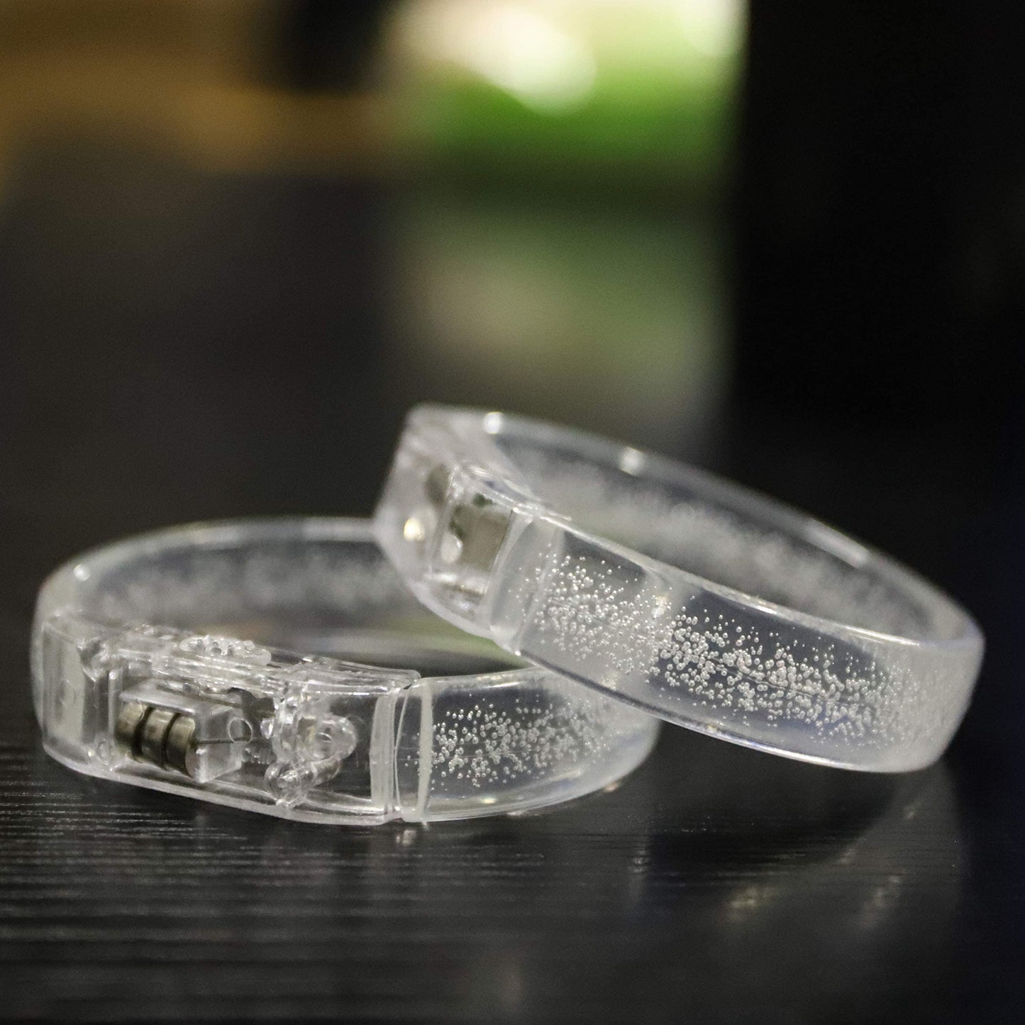 DAOKEY LED Light up Bracelets, White Glow Wristbands Party Favors Toys Supplies for Birthday