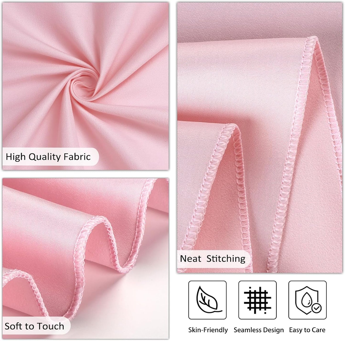 8 Pack Pink Round Tablecloth 120 Inch Stain and Wrinkle Resistant Round Pink Table Cloth Reusable and Washable Polyester Fabric Table Covers for Buffet Wedding Party and Banquet