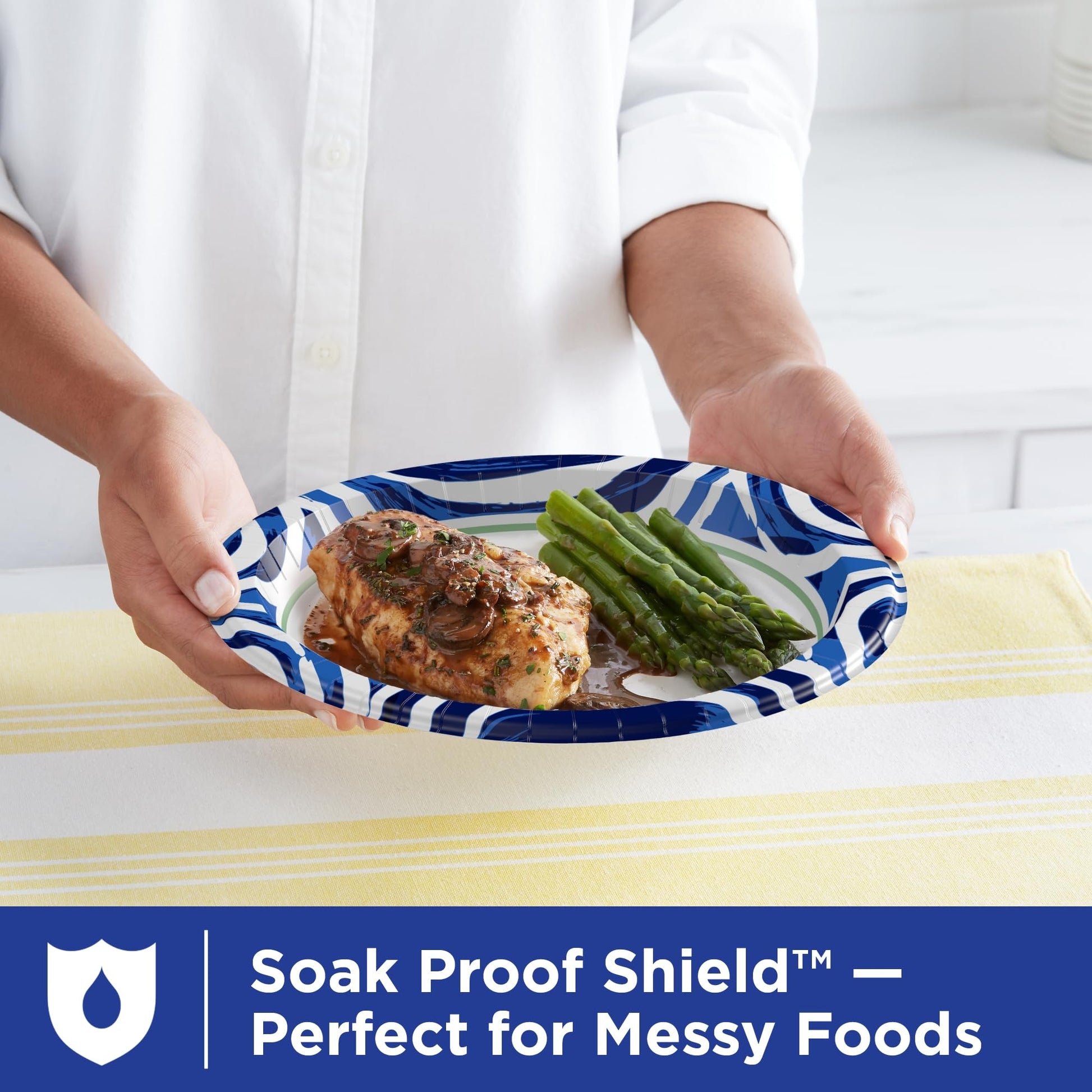 Dixie Ultra, Large Paper Plates, 10 Inch, 172 Count (4 packs of 43 plates), 3X Stronger*, Heavy
