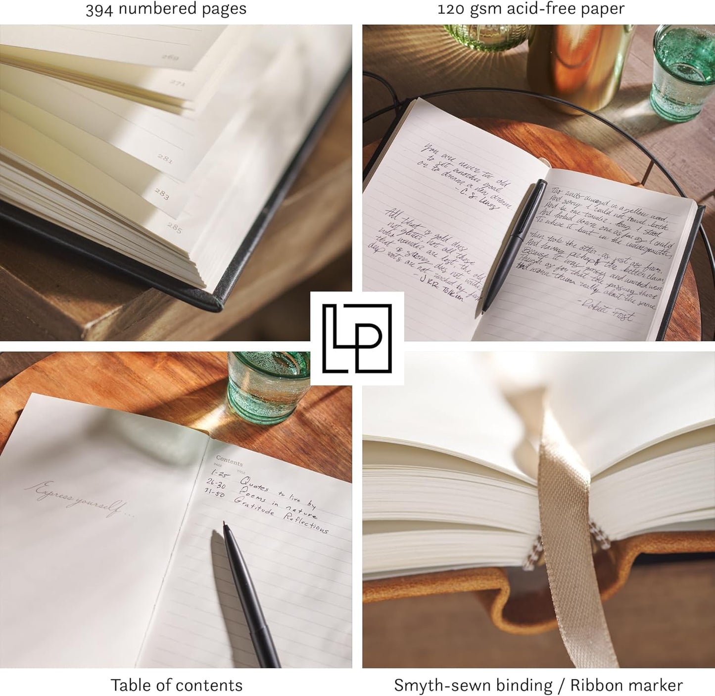 Luxury Leather Journal - Elegant Gift for Men & Women | Full-Grain Leather Notebook with Numbered Pages & Table of Contents | Perfect for Birthdays, Anniversaries, & Special Occasions