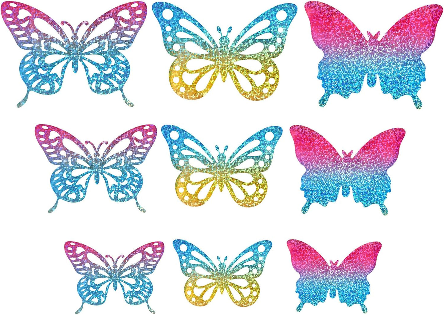 Gyufise 36Pcs Butterfly Cupcake Toppers Lively Art 3D Butterfly Cupcake Decorations Butterfly Cake Toppers Baby Shower Wedding Anniversary Kids Birthday Party Cake Wall Decorations Supplies Colorful