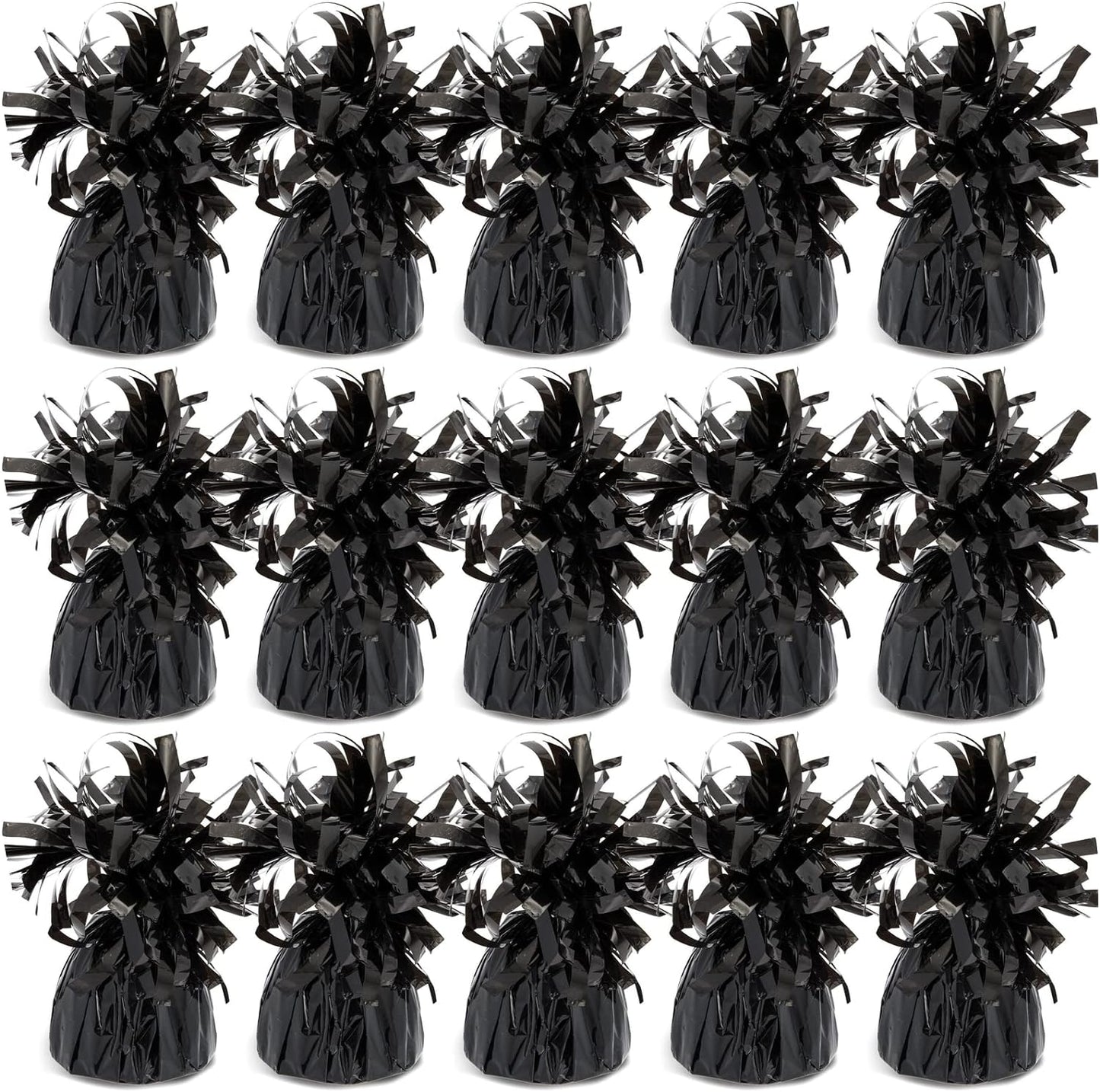 BLUE PANDA Black Balloon Weights - Pack of 15, 6 Oz, 4.5 In - Helium Balloon Weight Bulk for Table Centerpieces & Outdoor Events