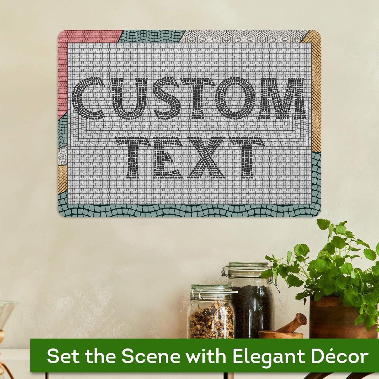 Custom Sign, Custom Street Sign, 11 Font Colors, 13 Font Styles, 4 Hole Options, 22 Sizes, 10x14 Inches, Rust Free DiBound, Fade Resistant, Made in USA by My Sign Center (Fauxsaic 2)