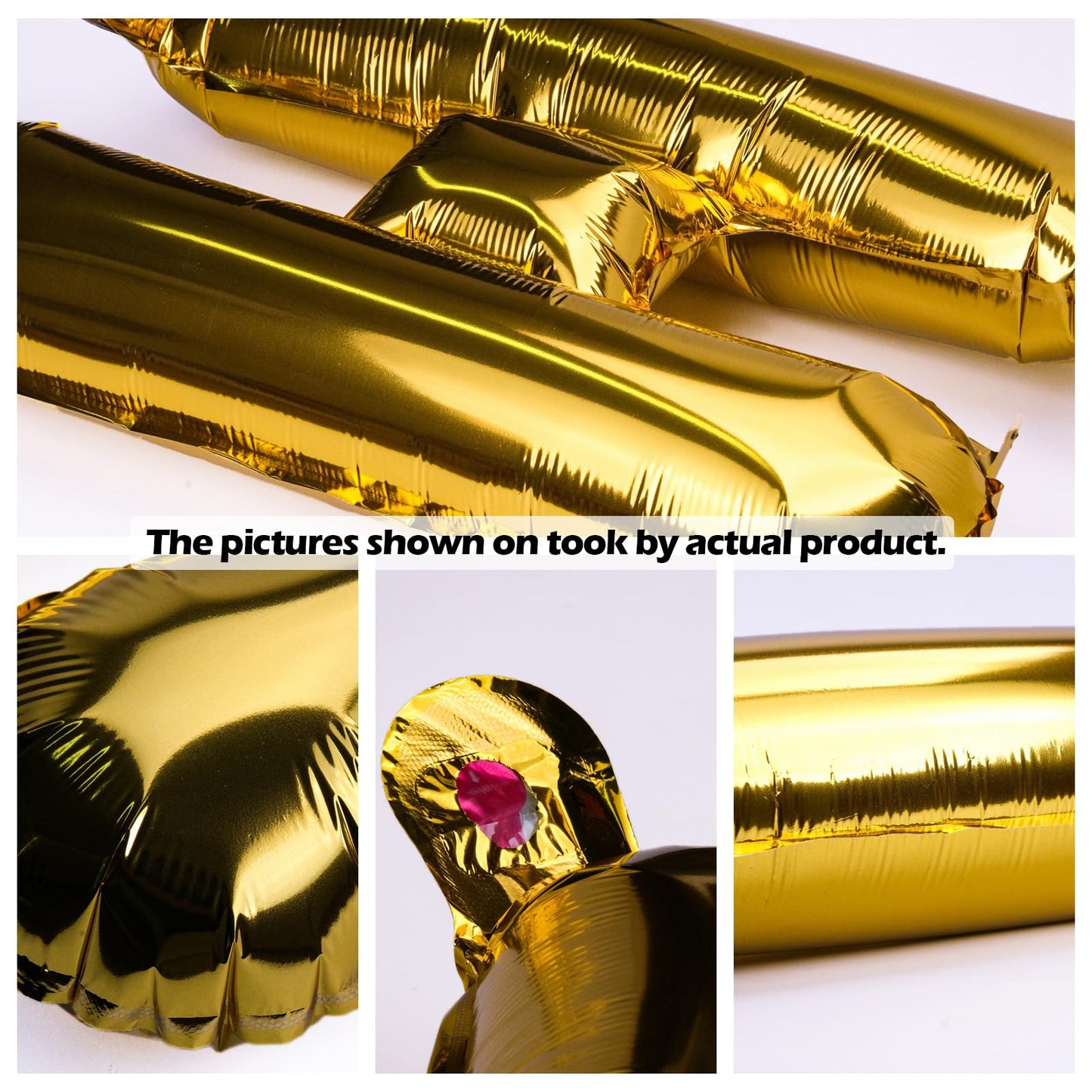 85 Pcs Gold Letter Balloons,16 Inch Foil Alphabet Number Double Set