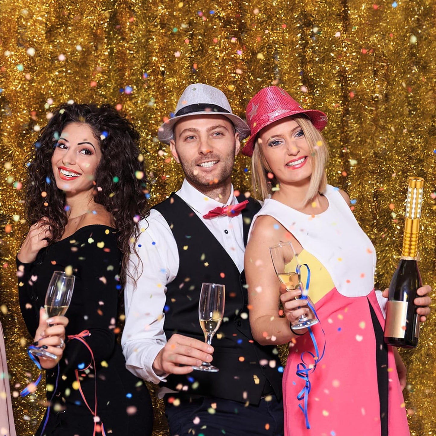 6 Pieces LED Strobe Baton Light Rechargeable Bottle Service Sparklers Stick Reusable Champagne Bottle Handheld LED for Club Stage Nightclub Party Concert Event Bar Outdoor - Gold