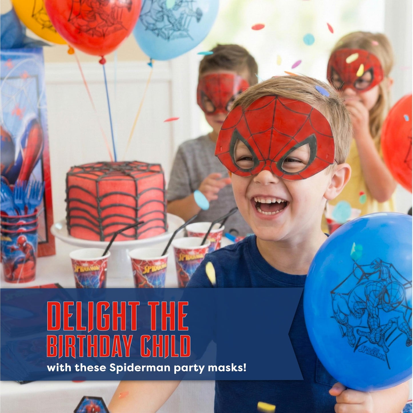 Spiderman Party Favors and Birthday Decorations - Spider Man Masks 16-Pack