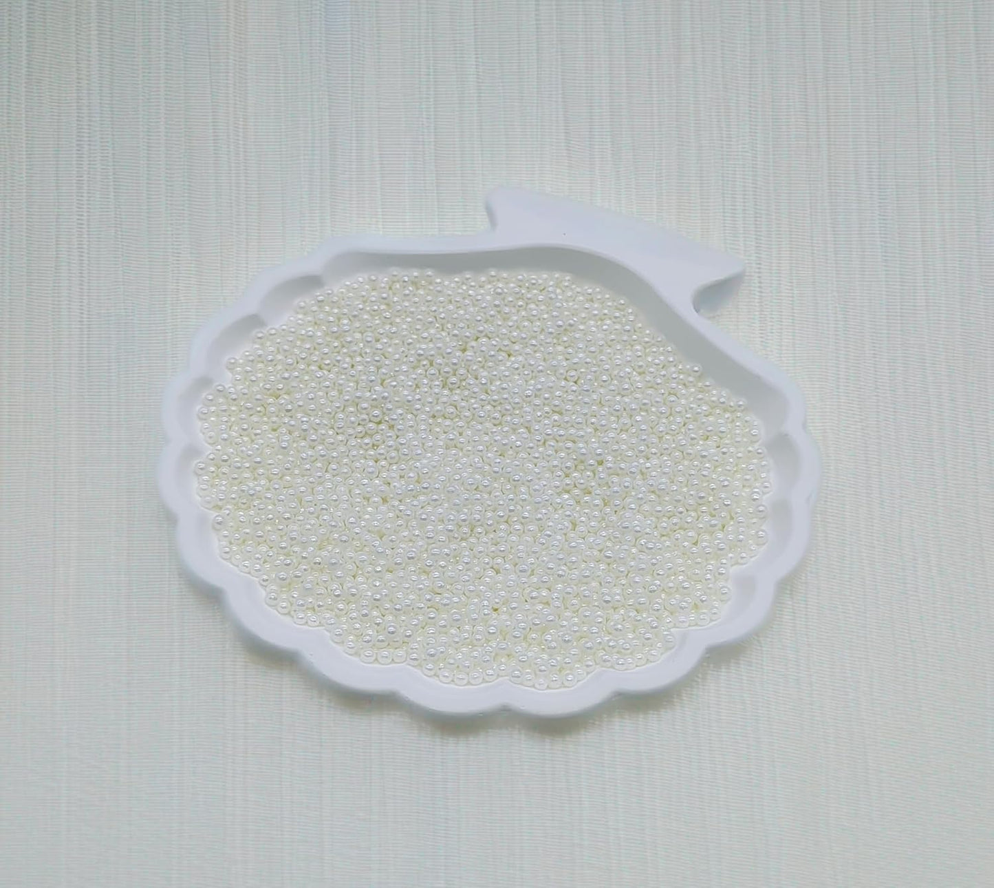 Edible White Pearl Sugar Sprinkles Candy 2mm Mini Pearls Cake Decorations Cupcake Toppers Cookie Decorating Perfect for Wedding Party Valentine Halloween Christmas Supplies 3OZ