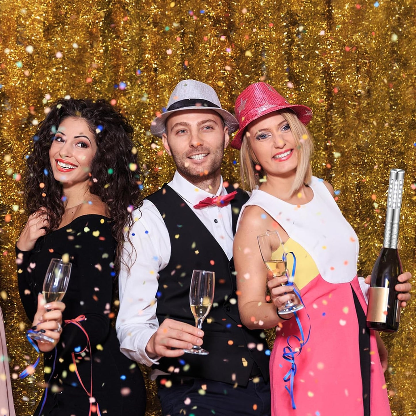 8 Pieces LED Strobe Baton Light Rechargeable Bottle Service Sparklers Stick Reusable Champagne Bottle Handheld LED for Club Stage Nightclub Party Concert Event Bar Outdoor - Silver