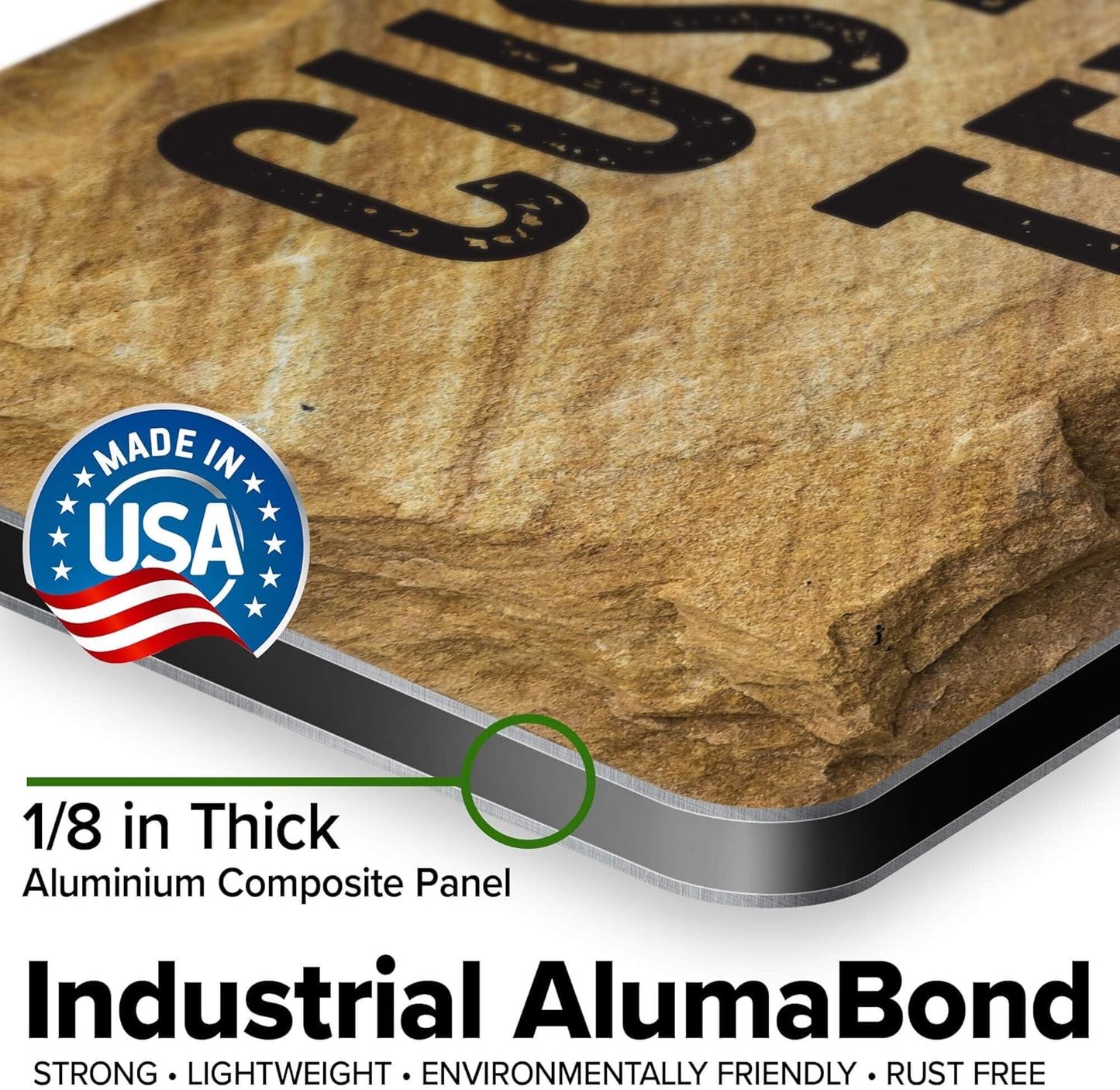 Custom Sign, Custom Street Sign, 11 Font Colors, 13 Font Styles, 4 Hole Options, 22 Sizes, 9x18 Inches, Rust Free DiBound, Fade Resistant, Made in USA by My Sign Center (Stone)