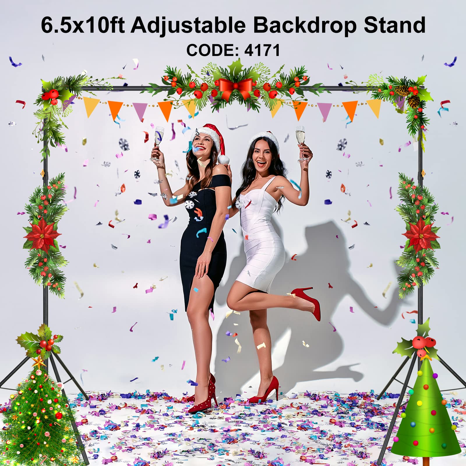 LINCO Lincostore Backdrop Stand Kit 10x6.5ft for Photography 4171