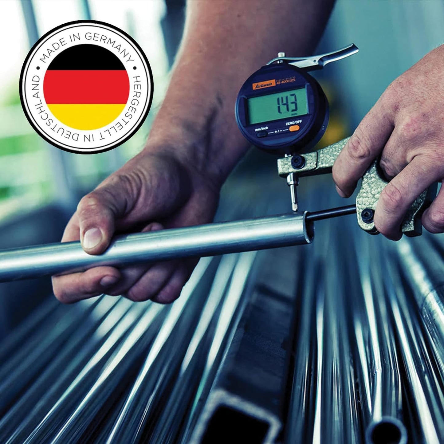 K&M König & Meyer 21020.500.55 Tripod Microphone Stand with Fixed Length Boom Arm | Professional Grade for All Musicians | Heavy Duty Folding Leg Base | German Made Black