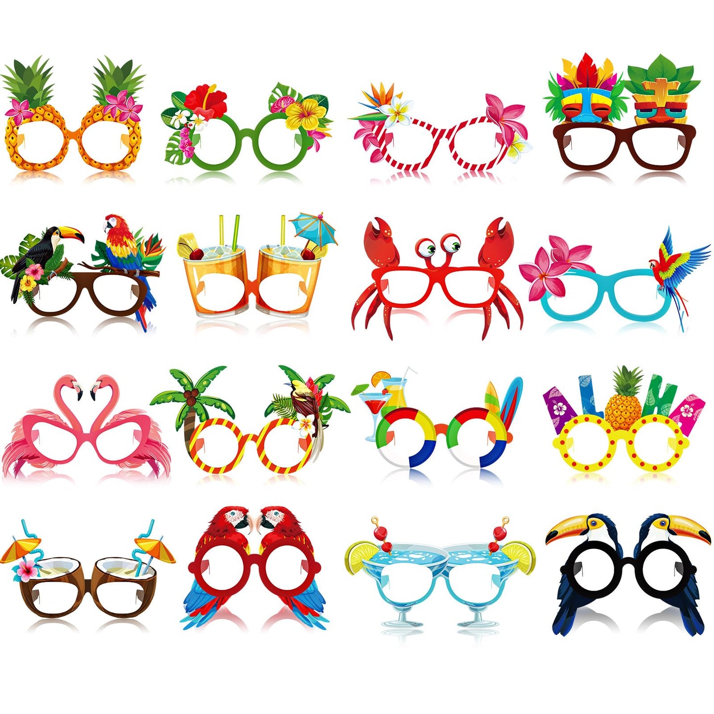 Vinsot 32 Pcs Beach Pool Party Sunglasses Hawaiian Glasses Luau Party Favor