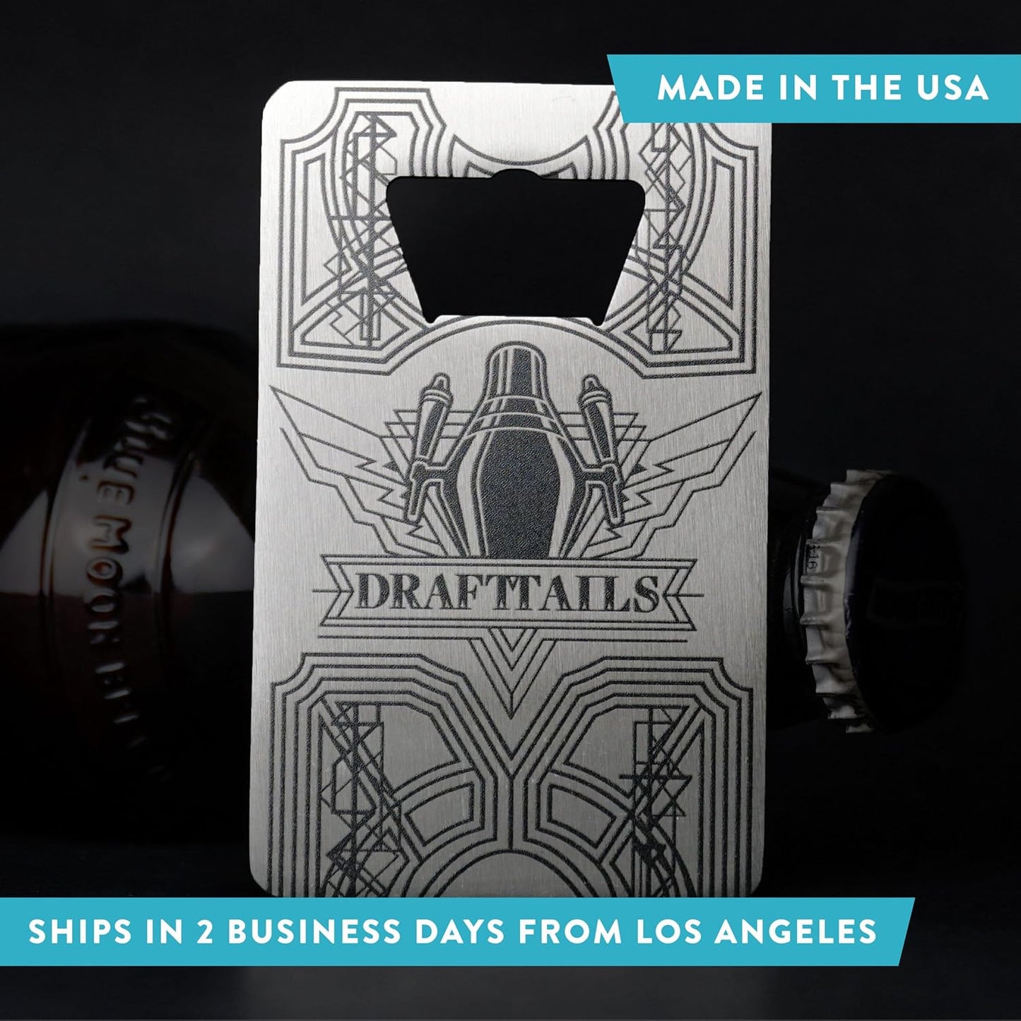 Custom Metal Bottle Opener Business Cards (Stainless Steel, 500 pcs) - 2 Business Days Personalized Stainless Steel Bottle Opener With Your Logo Printed 1.5mm Thick