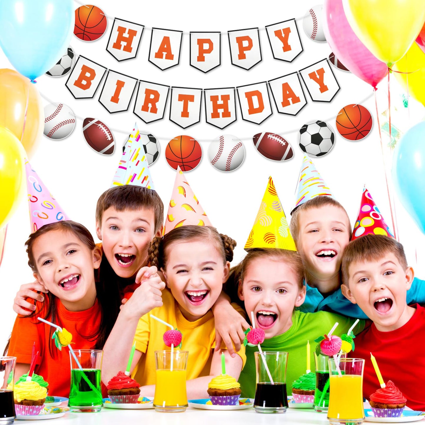 3pcs Sports Birthday Party Banner, Sports Themed Party Decorations