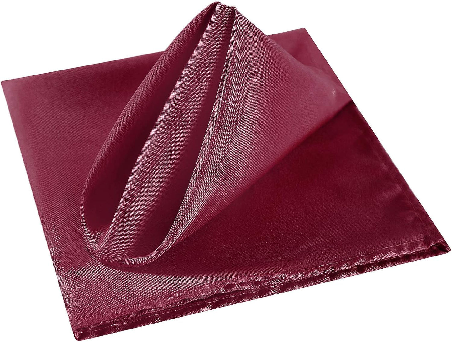Cloth Napkins 20x20 inch Washable Polyester Dinner Napkins Soft Table Napkins for Wedding Party Dining Banquet(Burgundy,25PCS)