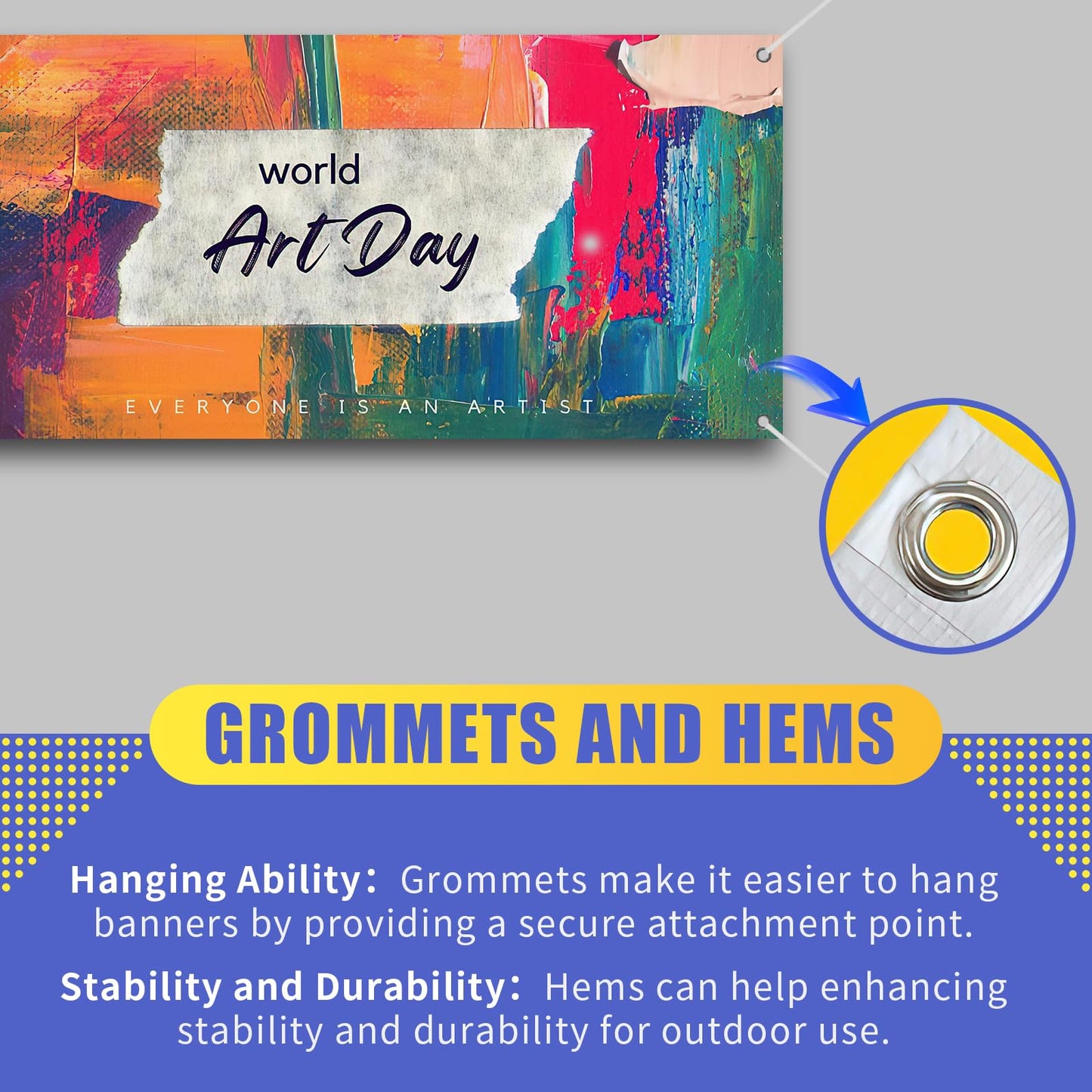 Custom Vinyl Banner by EKSPRINT, 13OZ Banners and Signs Customize for Indoor and Outdoor, Custom