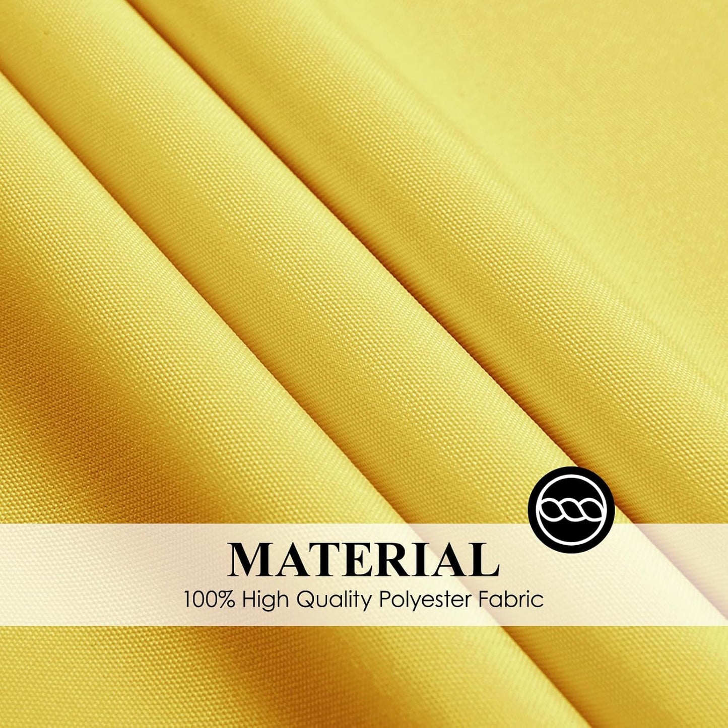 Round Tablecloth 132 Inch 6 Pack Yellow Tablecloths Washable Decorative Linen Polyester Table Clothes Cover for Dining Table Banquets Buffet Parties and Wedding