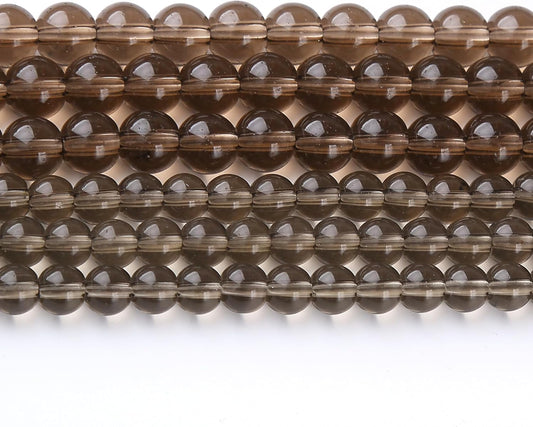 Tawny Glass Stone Beads Gemstone Round Crystal Energy Jade Beads Stone Beads for Jewelry Making DIY Bracelet Necklace Jewelry Making 1 Strand 15.5inch 50PCS 8MM