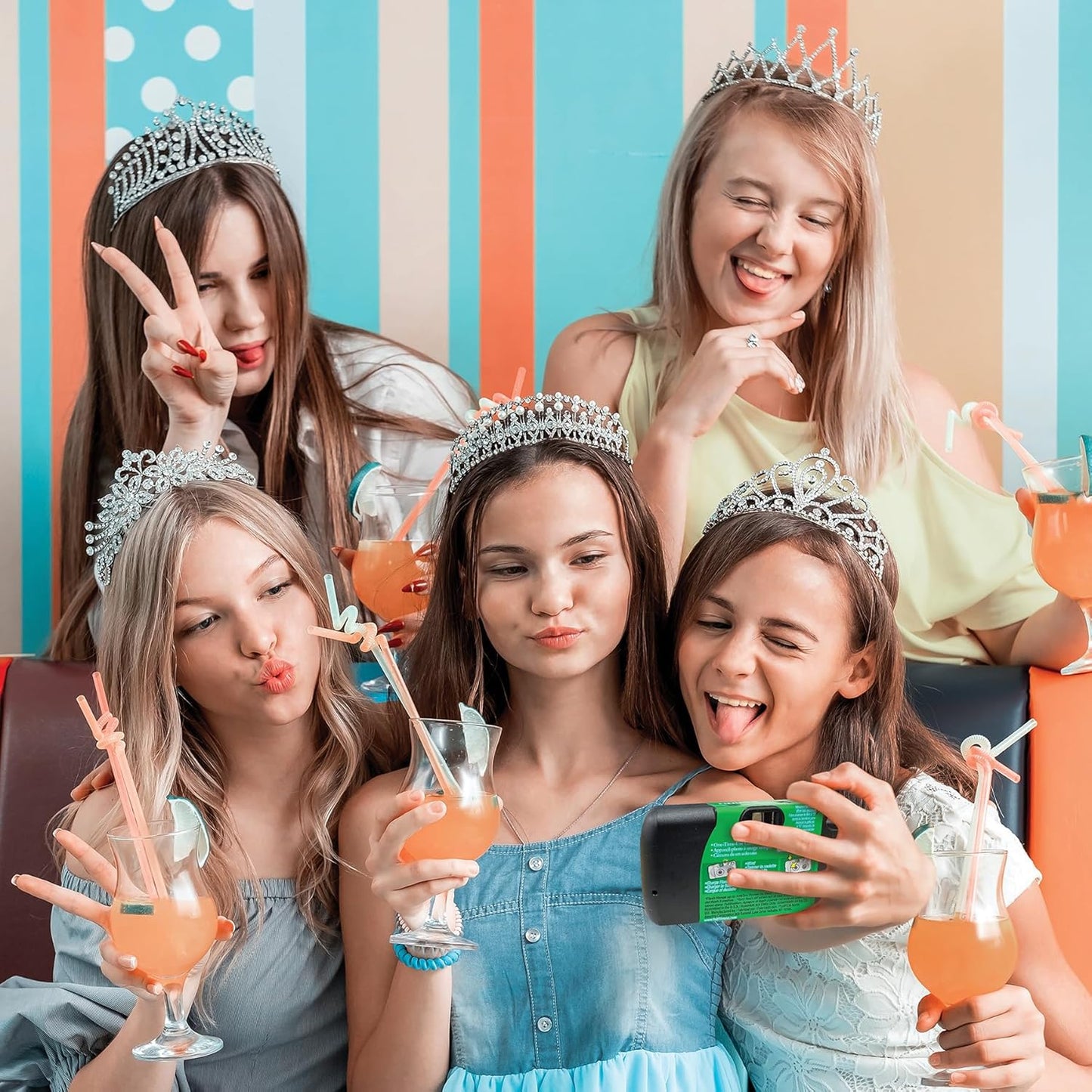 Fujifilm QuickSnap Flash 400 Disposable 35mm Camera + Hand Strap + Quality Photo Microfiber Cloth (6 Pack)