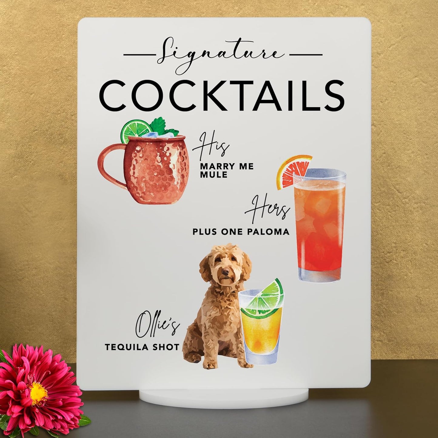 Pet Signature Drink Wedding Signs