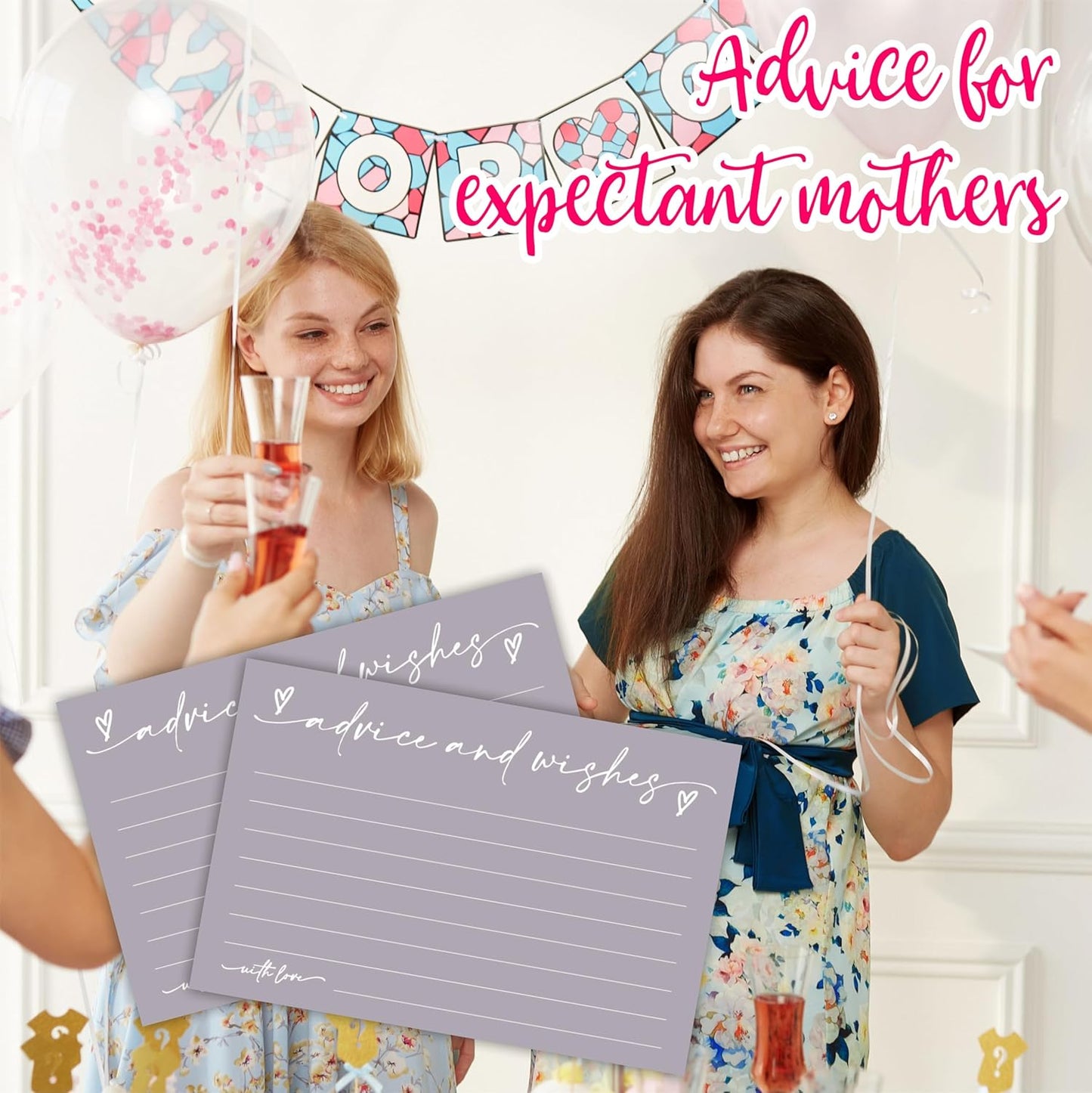 30 Advice & Wishes Cards - Pale Purple - Double Sided Fill-In Advice Cards For Bridal, Wedding, Graduate Party, Mr & Mrs, Retirement, Baby Shower, Party Favor & Supplies - B05