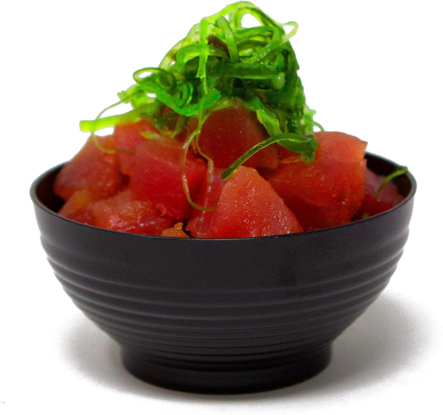 50 Pack 3 oz. Asian-Style Black Mini Plastic Bowl For Appetizer Bowls and Disposable Dessert Bowls Professional-Grade Recyclable Disposable Mini Dessert Cup for Appetizers CMJJ