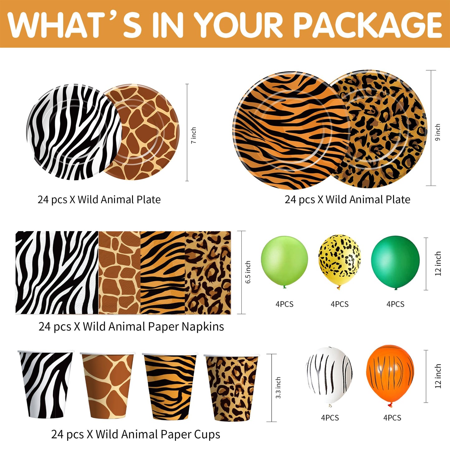 Xenorik Jungle Safari Party Decorations, Animal Birthday Party Supplies
