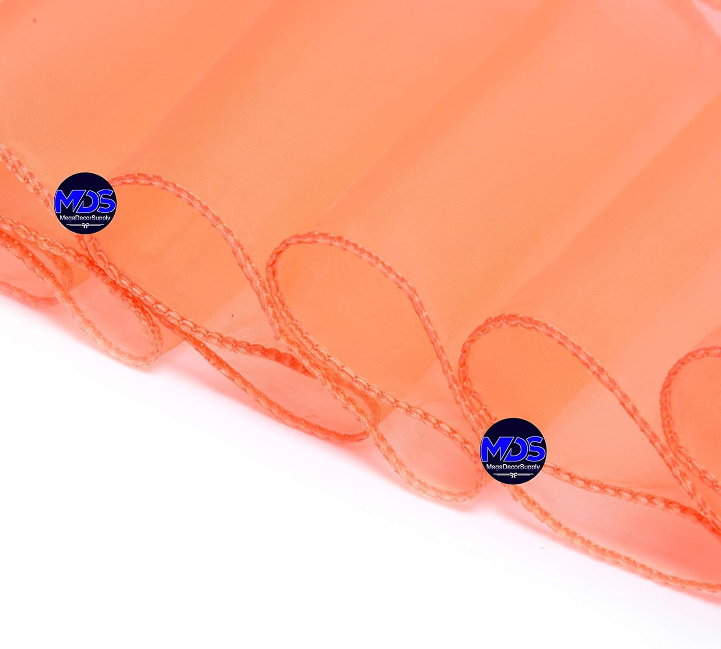 MDS Pack of 100 PCS Organza Chair Sashes Wider Dining Chair Bows Ribbon Tie Back for Wedding Party Birthday Bridal Shower Reception Event Banquet Home Chair Cover Decoration - Light Orange